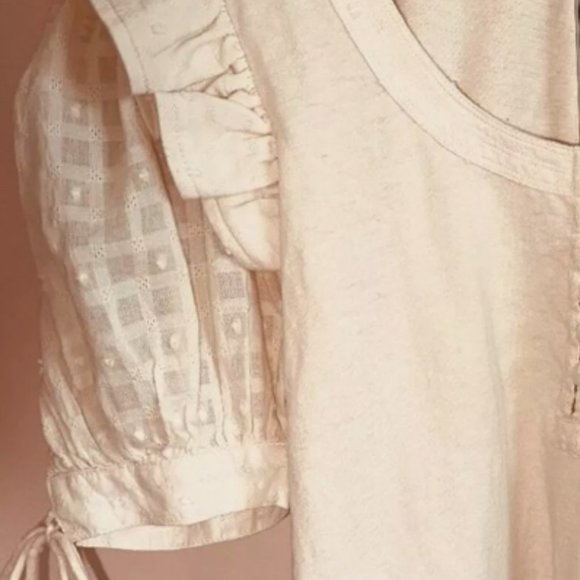 Brand New By Anthropologie Puff-Sleeve Embroidered Top - Picture 13 of 14